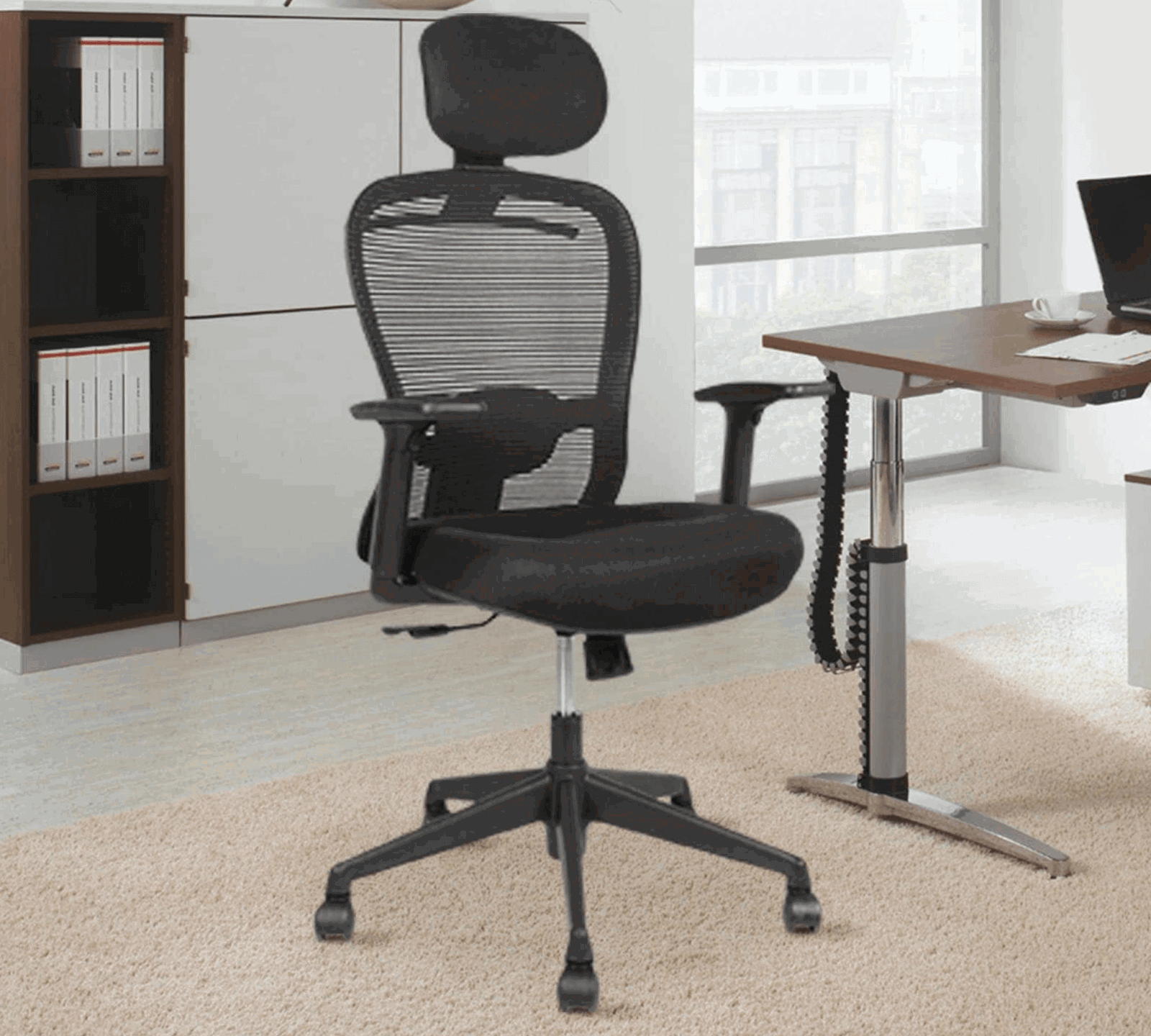 High Back Office Chair Nylon Base -