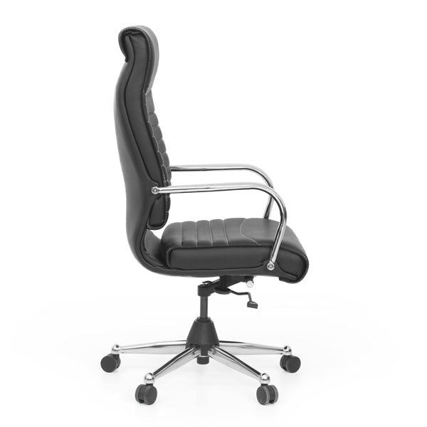 High Back Office Chair with Chrome Base-001 -