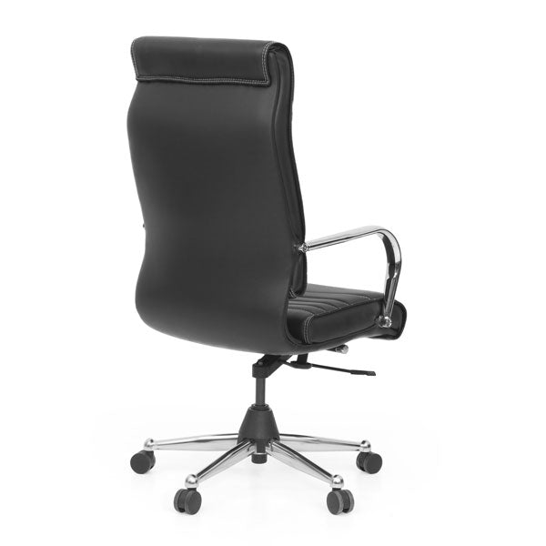 High Back Office Chair with Chrome Base-001 -