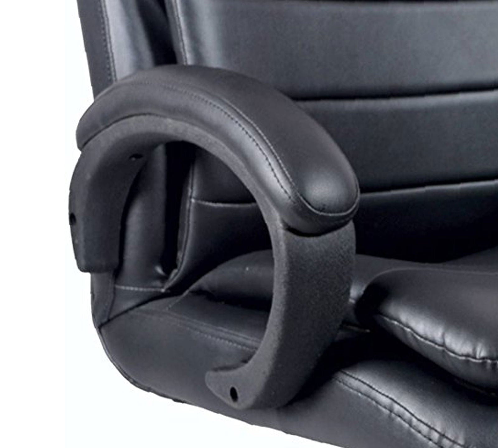High Back Office Chair with Height Adjustable Nylon Wheels Base -