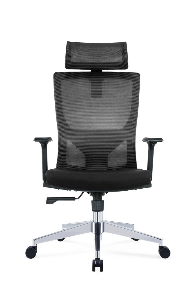 High Back Office Chair with Nylon Base -