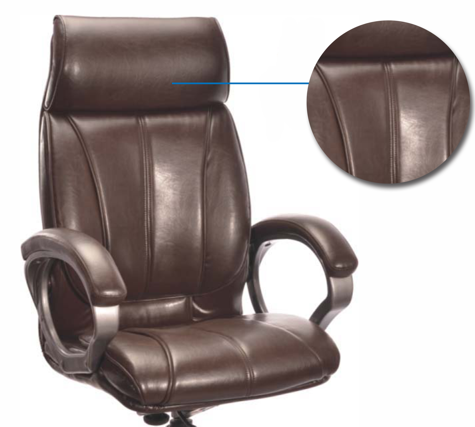 High Back Office Director Chair with Aluminum Base -