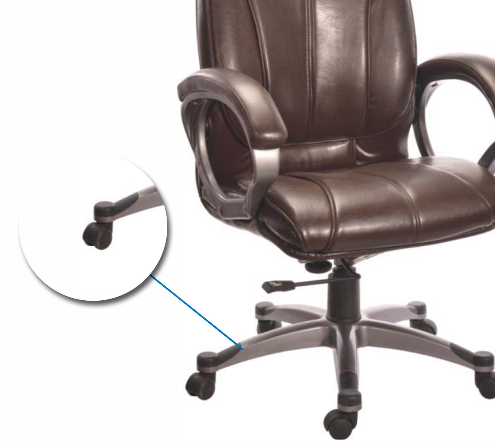 High Back Office Director Chair with Aluminum Base -