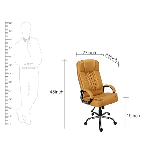 High Back Office Director Chair with Chrome Base -