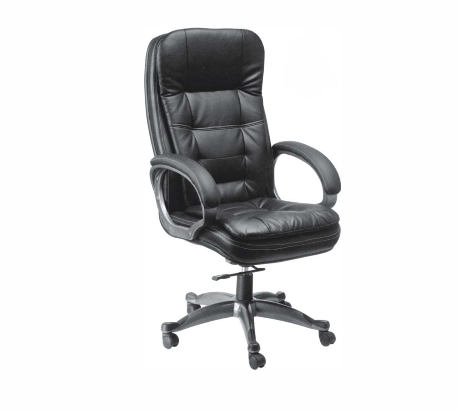 High Back Office Director Chair with Height Adjustable Aluminum Base -