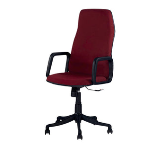 High Back Office Executive Chair with Height Adjustable Nylon Wheel Base