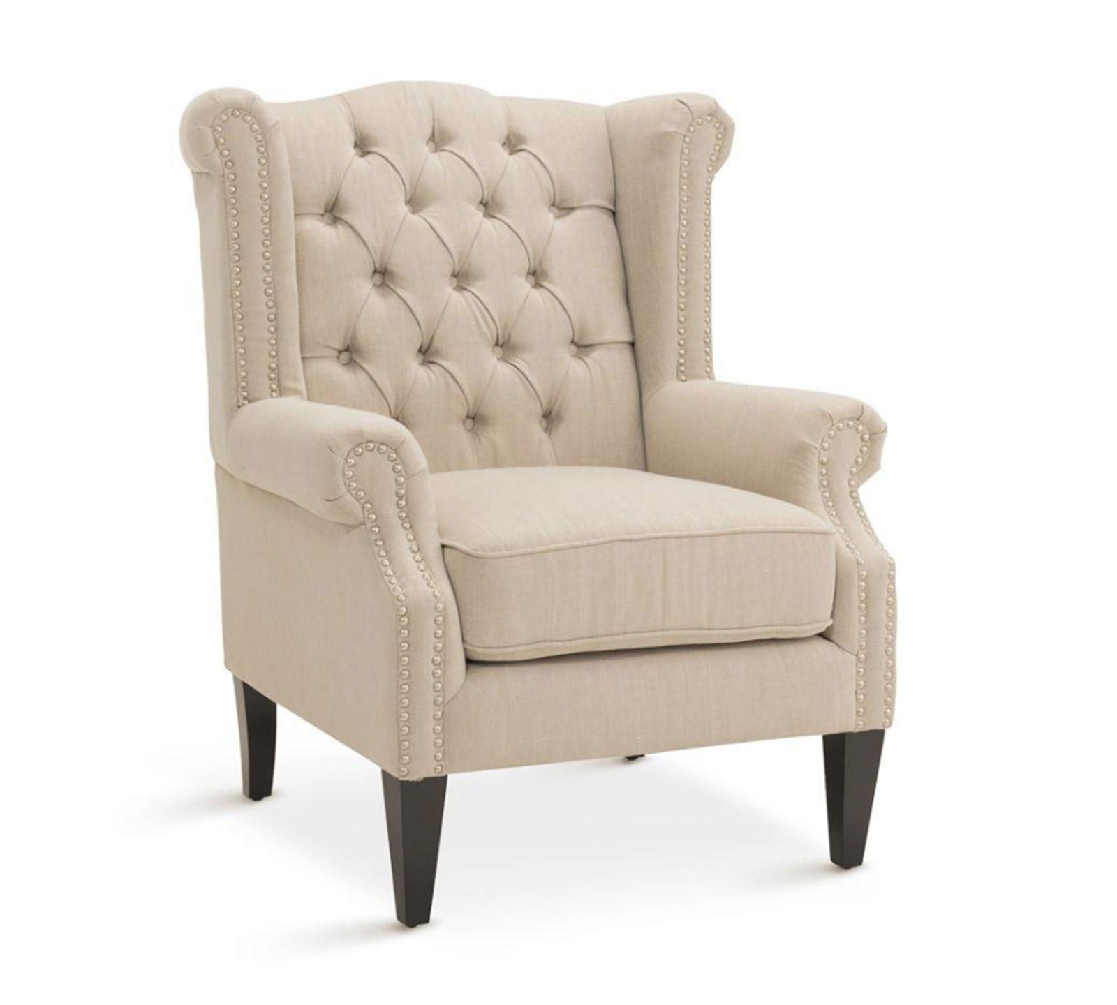 High Back Wing Chair Cushioned Lounge Chair Chair -