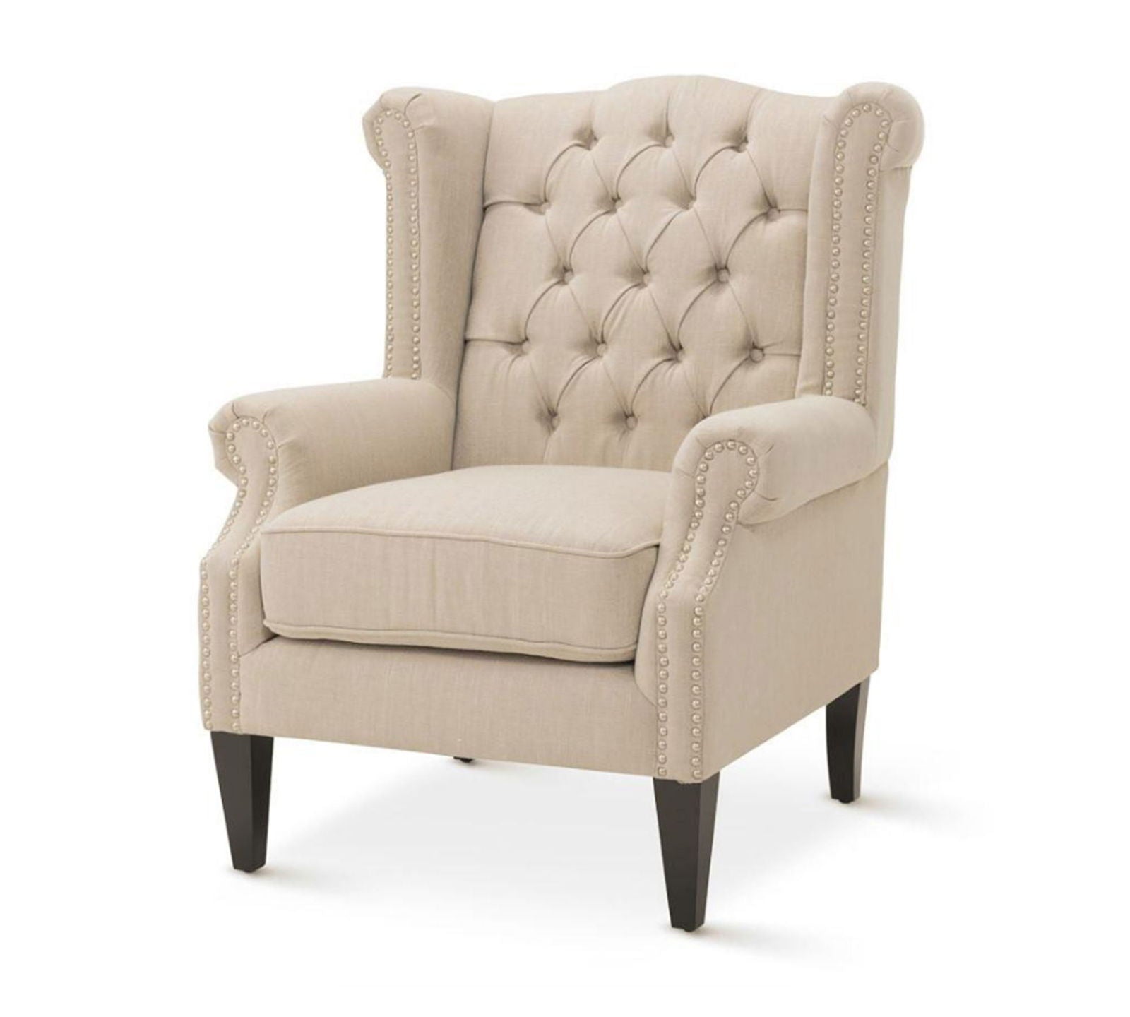 High Back Wing Chair Cushioned Lounge Chair Chair -