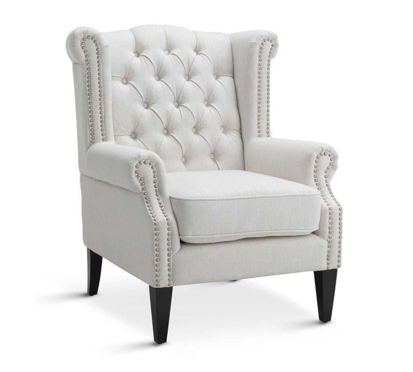 High Back Wing Chair Cushioned Lounge Chair Chair -