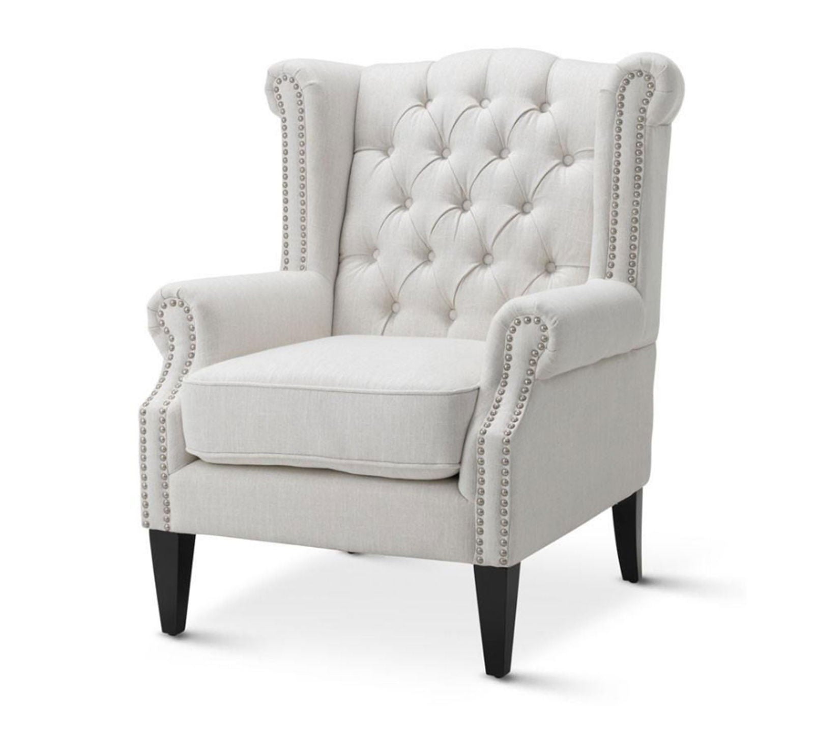 High Back Wing Chair Cushioned Lounge Chair Chair -