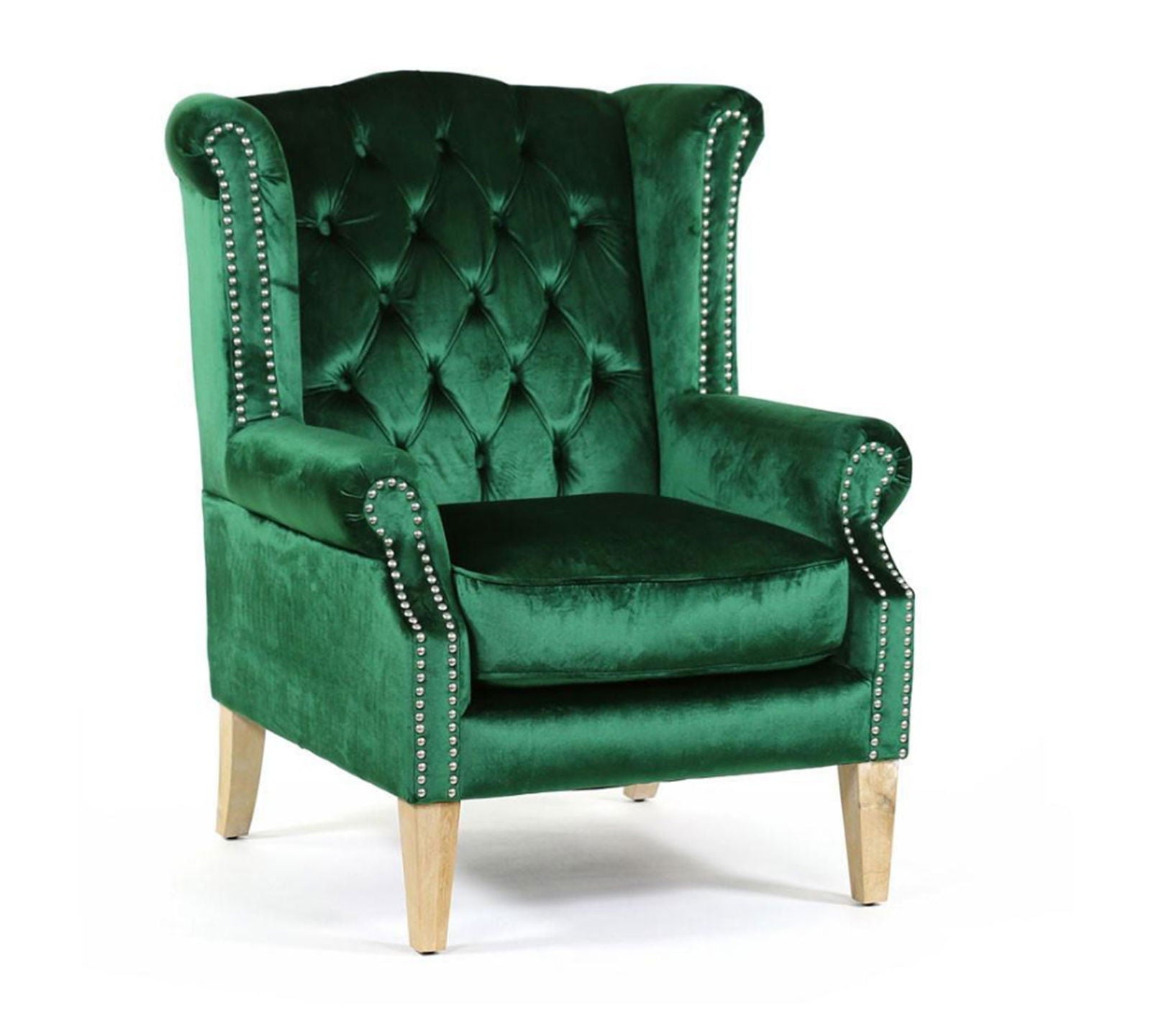 High Back Wing Chair Cushioned Lounge Chair Chair -