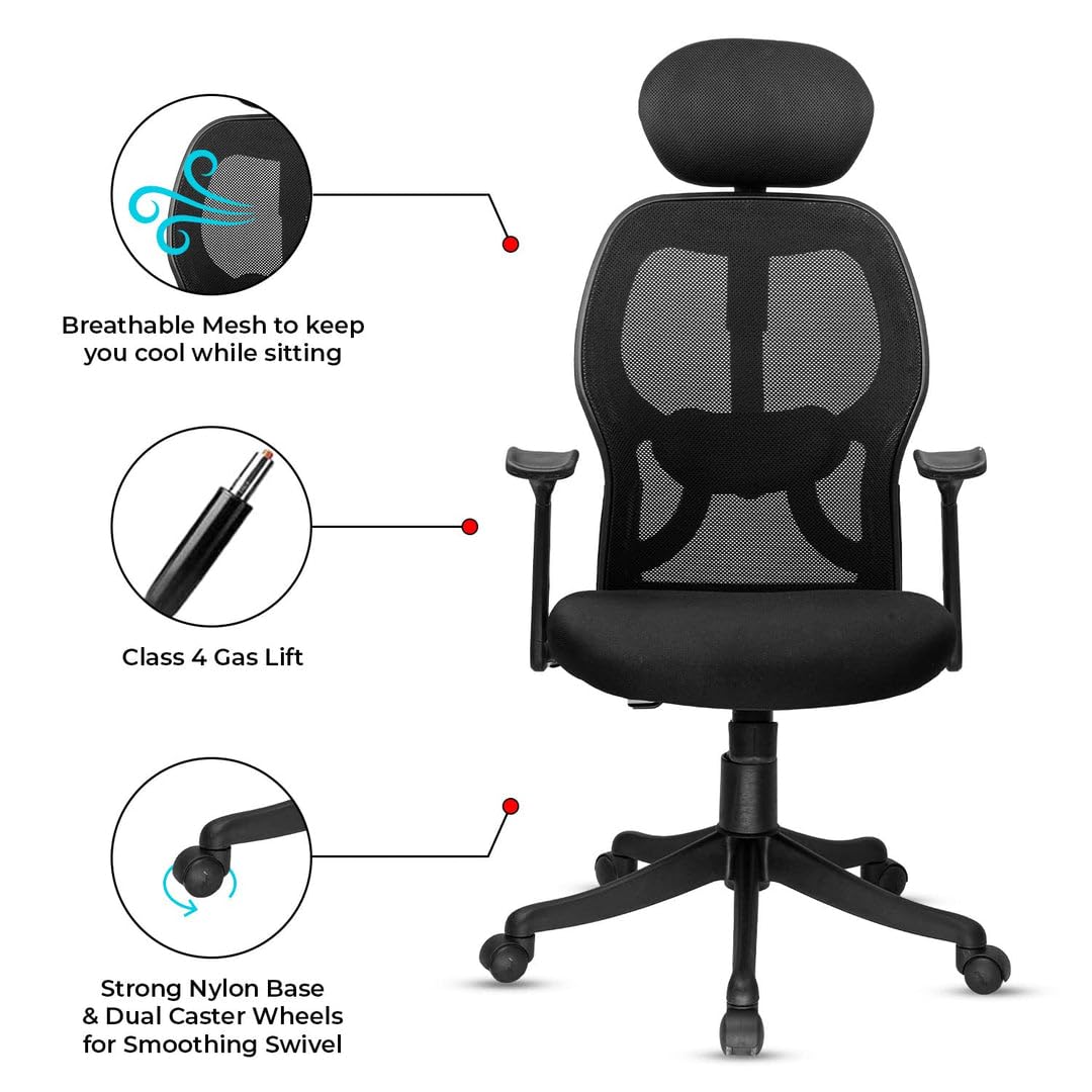 High & Medium Back Executive Ergonomic Chair with Nylon Base -