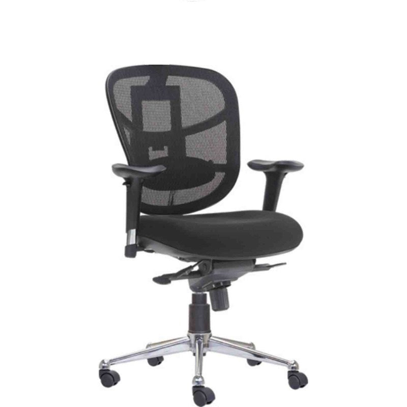 High & Mid Back Office Chair with Nylon Base and Net Fabric Upholstery -