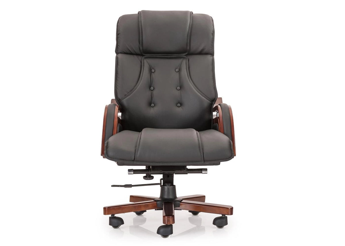 Home And Office High Back Ergonomic Leatherette Director Chair with Wooden Base -