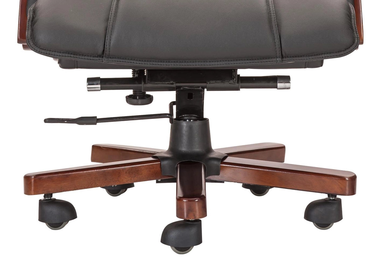 Home And Office High Back Ergonomic Leatherette Director Chair with Wooden Base -