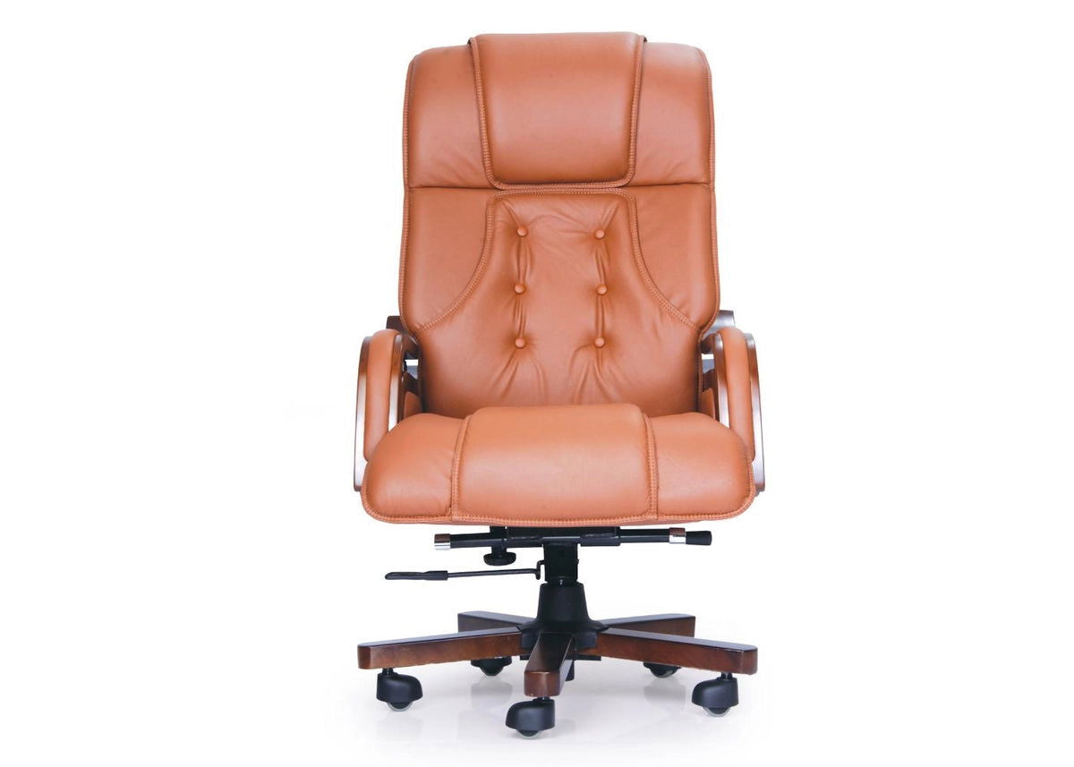 Home And Office High Back Ergonomic Leatherette Director Chair with Wooden Base -