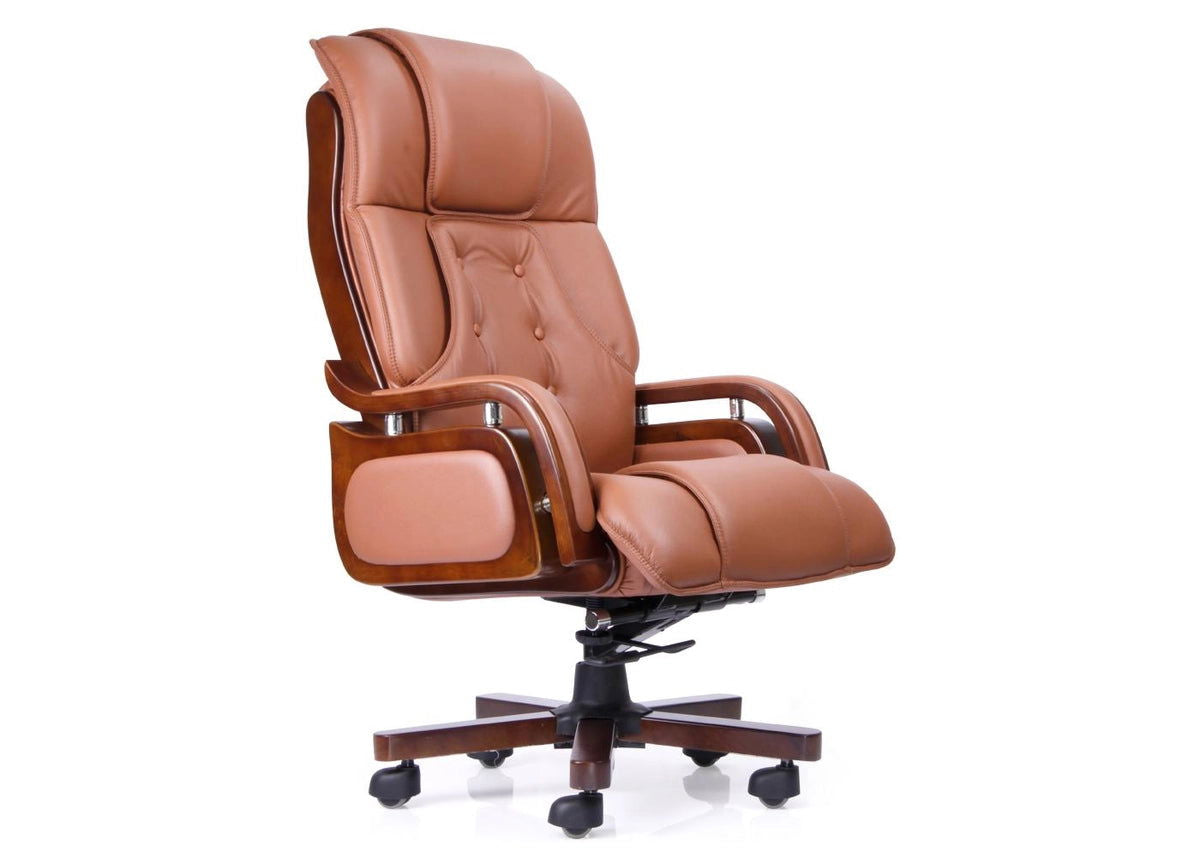 Home And Office High Back Ergonomic Leatherette Director Chair with Wooden Base -