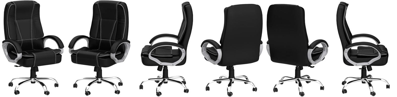 Home & Office  High Back Leatherette Chair | Director Chair | Office Chair | Ergonomic Executive Boss Chair with Spacious Cushioned Seat | Heavy Duty Metal Base -