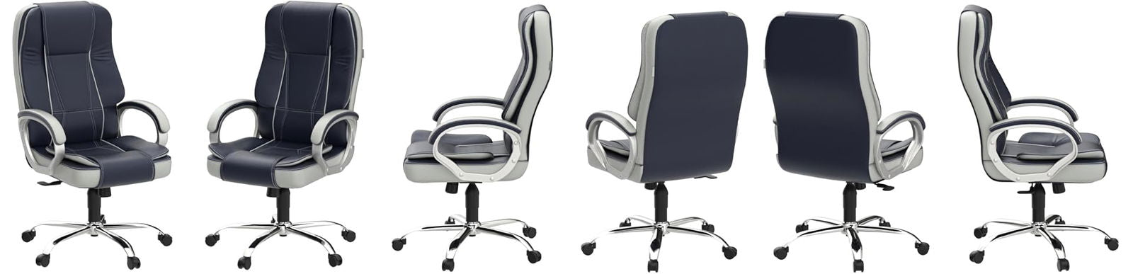 Home & Office  High Back Leatherette Chair | Director Chair | Office Chair | Ergonomic Executive Boss Chair with Spacious Cushioned Seat | Heavy Duty Metal Base -