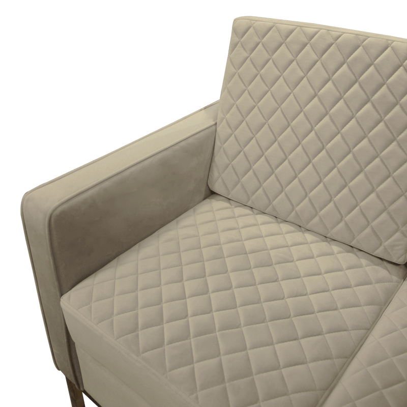 2 Seater Velvet Sofa Fully Cushioned Classic