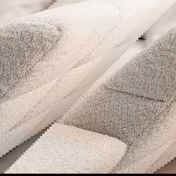 L-Shaped Boucle Corner Sofa with Bubble Tufting - Right Hand Facing -