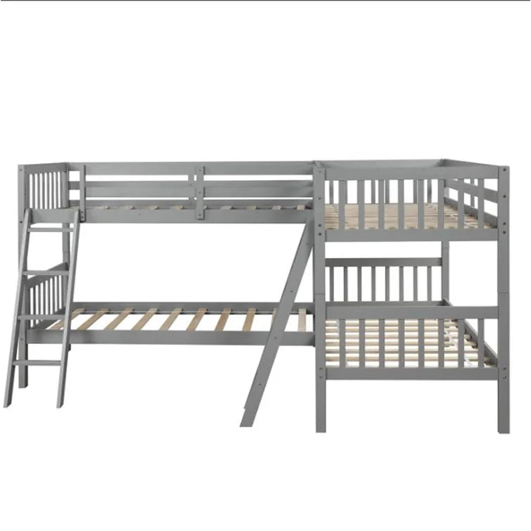 L-Shaped Bunk Bed Twin Over Twin -