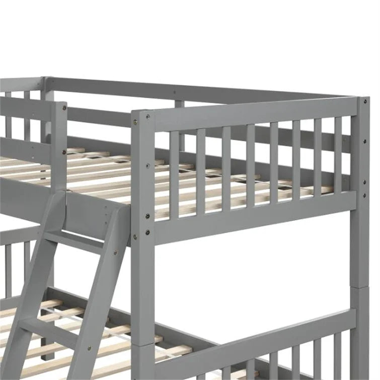 L-Shaped Bunk Bed Twin Over Twin -