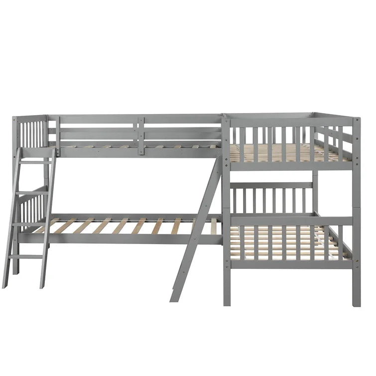 L-Shaped Bunk Bed Twin Over Twin -
