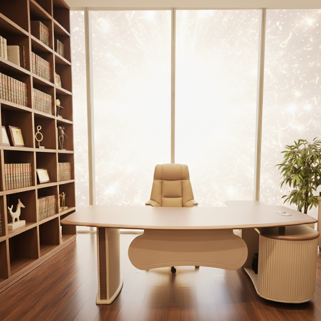 Modern New Design Director Desk, High-End L-Shape Office Table, Built for Director's Productivity