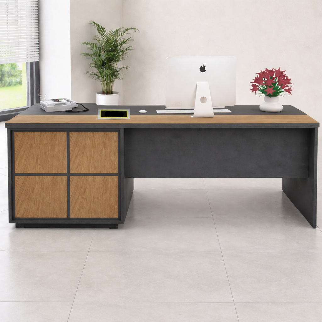 Luxury L-Shape Director Table for Office Furniture with Premium Office Desk with Modern Luxury Finish