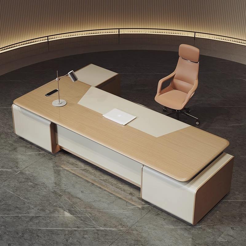 Desk with Side Return Unit | Premium MDF Office Table with Laminate Finish for Luxury Corporate Cabins & Contemporary Workspaces