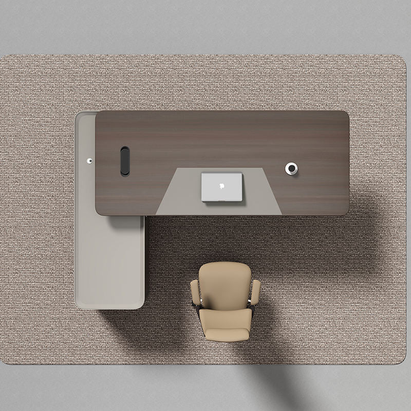 Director Desk with Side Storage Credenza, Large MDF Office Workstation, Premium CEO Cabin Furniture for Corporate & Executive Offices