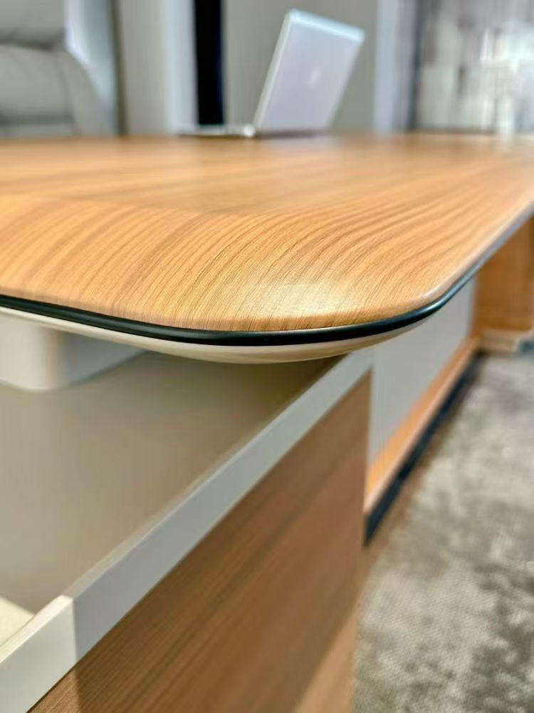 Director Office Table with Side Storage Unit, Luxury Executive Desk for CEO, Directors and Premium Corporate Interiors