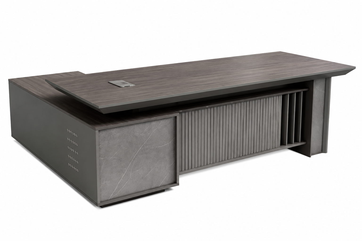 Premium Director Office Table with Side Storage Unit, Modern Executive Desk for CEO, Managing Director and Corporate Office Interiors