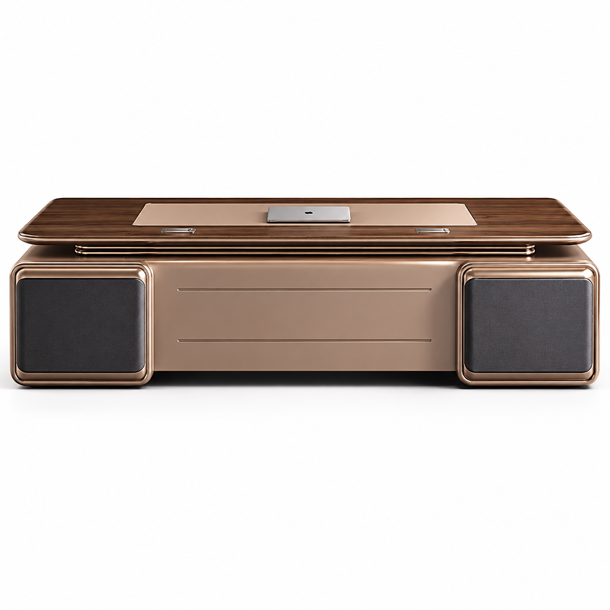 Luxury Executive Director Office Table with Side Storage Unit | Modern CEO Desk for Corporate Office Cabin & Manager Workspace