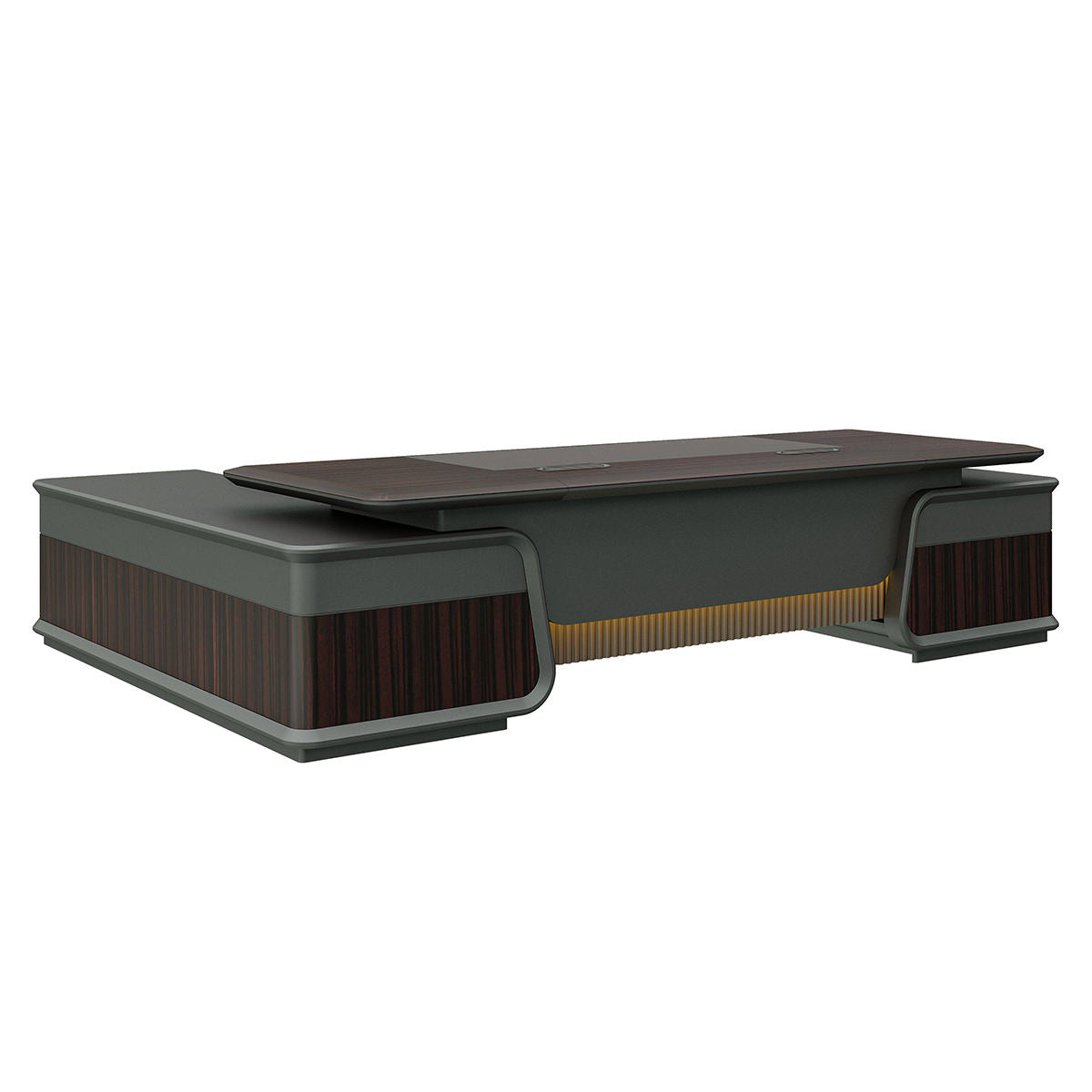 Executive Office Table with Side Storage | Modern Director Desk for CEO Cabin, Corporate Office & Executive Workspace