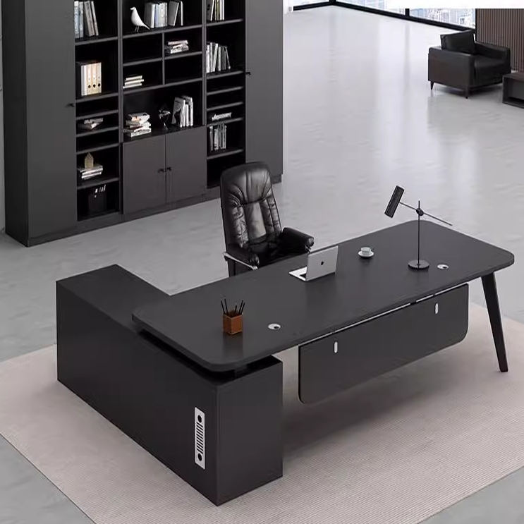 Designer Director Table with Side Return Storage for Professional Executive Workspaces