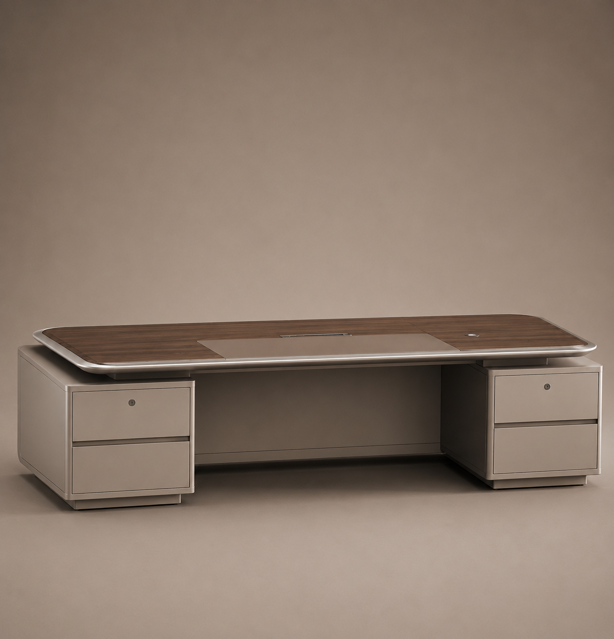 Luxury Director Office Table with Executive Design, MDF Laminate PU Finish, Premium CEO Desk for Corporate Office Cabin