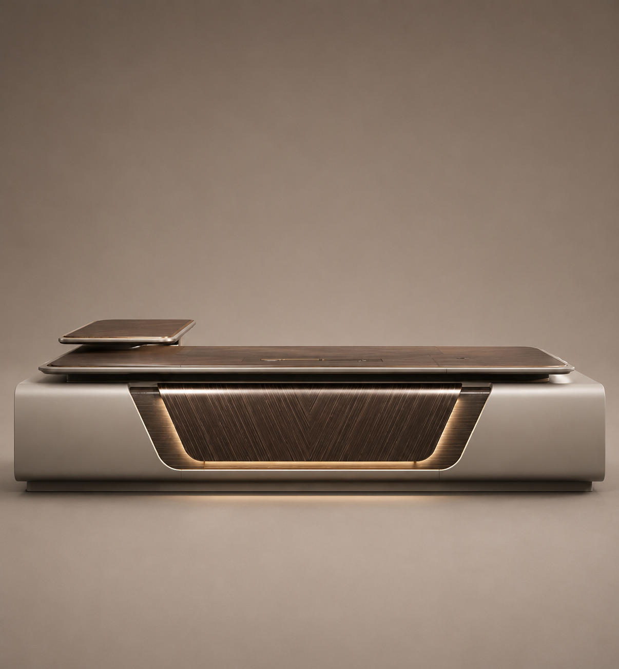 Luxury Director Office Table with Executive Design, MDF Laminate PU Finish, Premium CEO Desk for Corporate Office Cabin