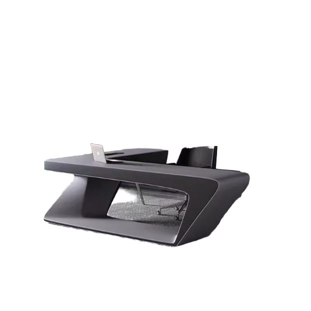 Office Table with Futuristic Executive Design, MDF Laminate PU Finish, Modern CEO Desk for Corporate Cabin