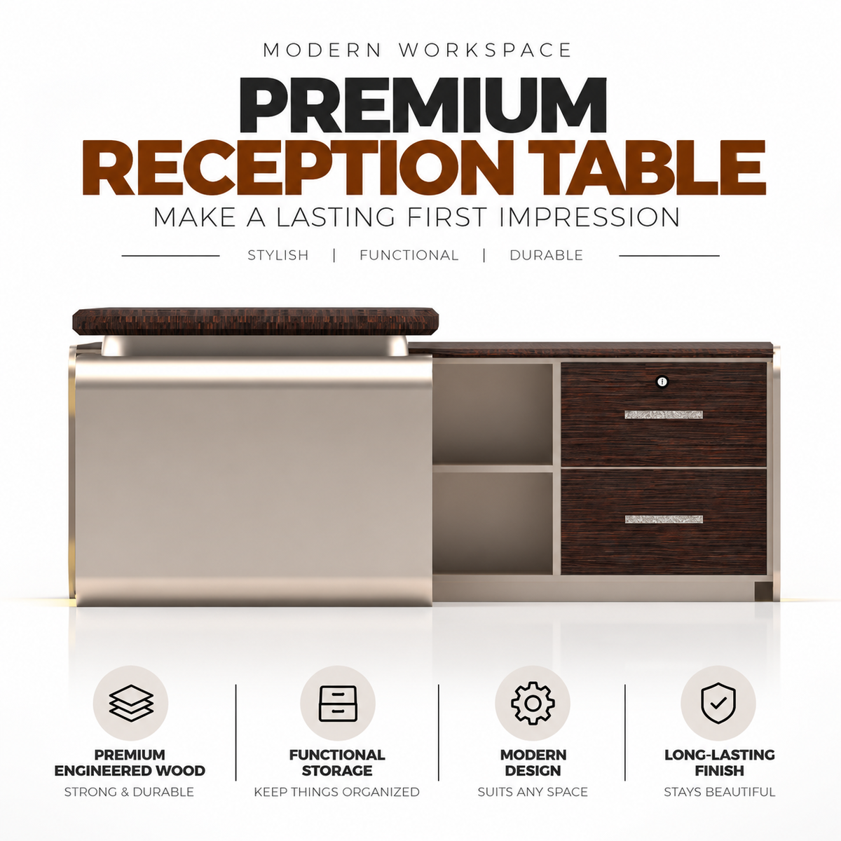 Modern Luxury L Shape Director Office Table with Side Organizer Unit | Executive CEO Desk for Corporate Cabin and Premium Workspace