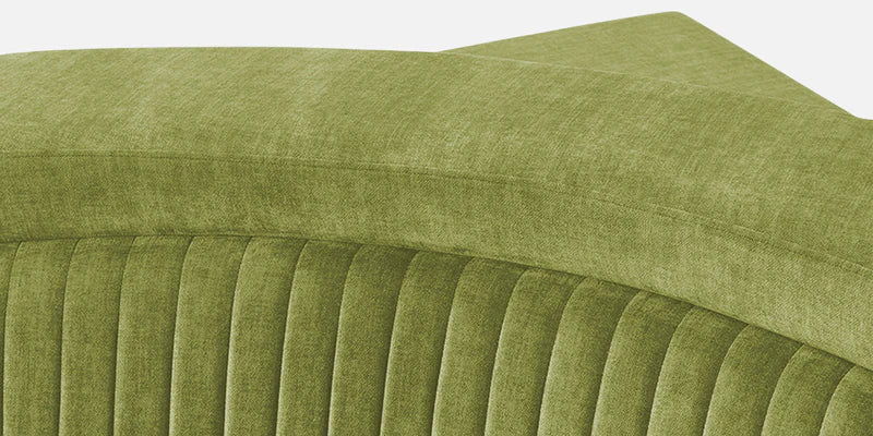 L Shape Fabric 6 Seater Corner Sofa in Lime Green Color -