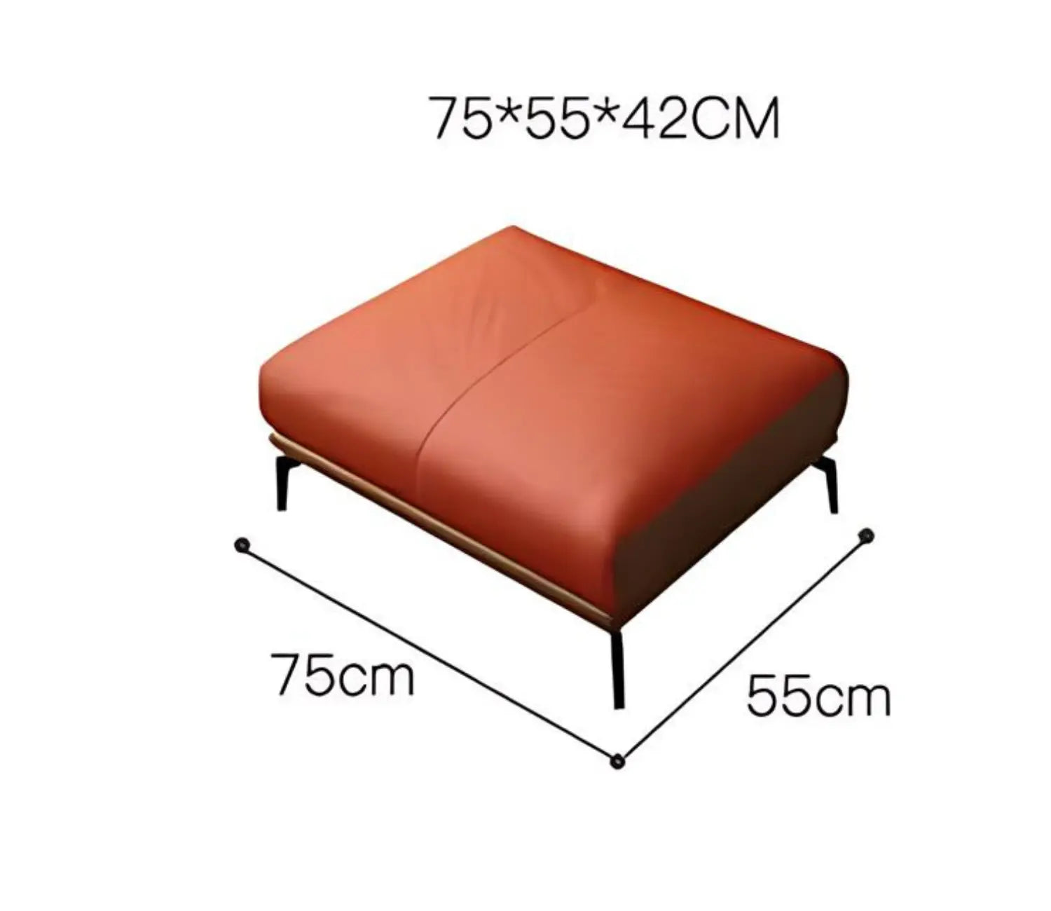 L Shape Sectional Sofa Luxury and genuine leather material 3-person seating capacity Suitable for small apartments -
