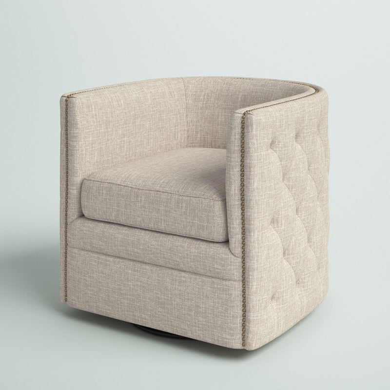 Armless Tufted Back Accent Chair