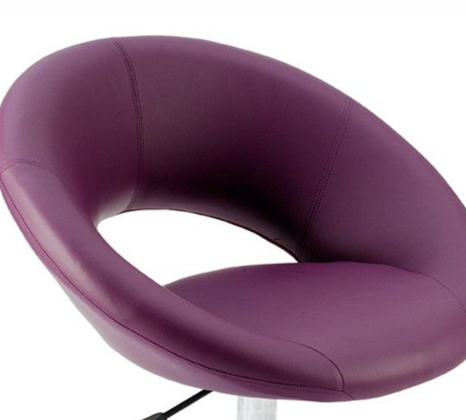 Leatherette Bar Chair With Metal Chrome Base -
