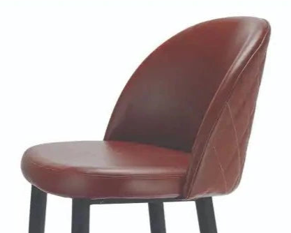 Leatherette Bar Stool Chair with Black & Golden Metal Legs -