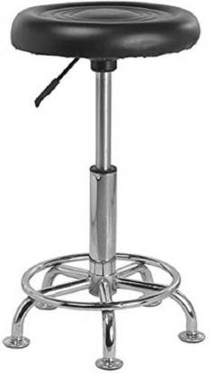 Leatherette Doctor Stool with Height Adjustable Metal Chrome Base -