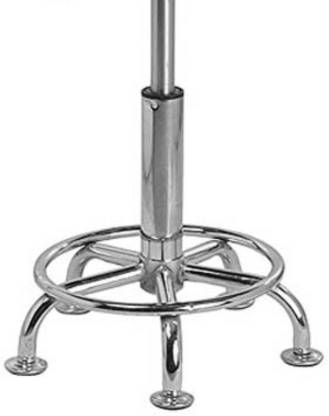 Leatherette Doctor Stool with Height Adjustable Metal Chrome Base -
