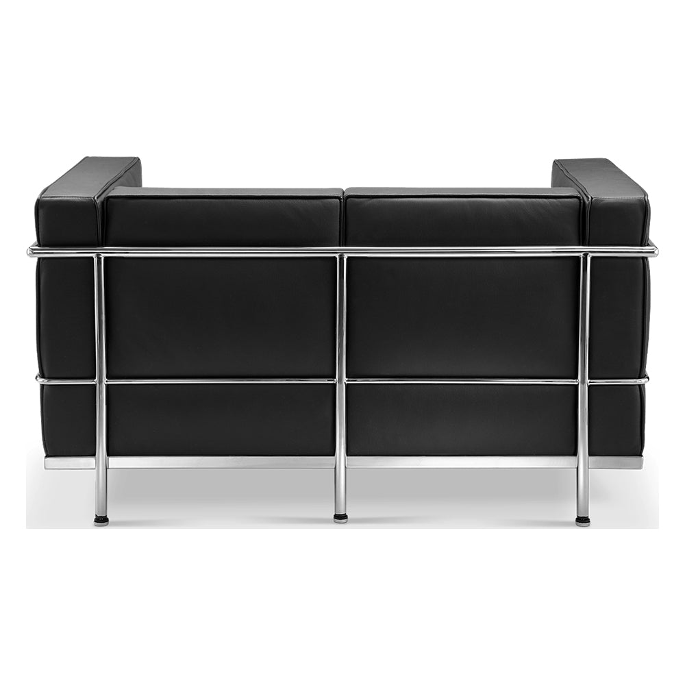 Leatherette Office Sofa With Metal Frame -