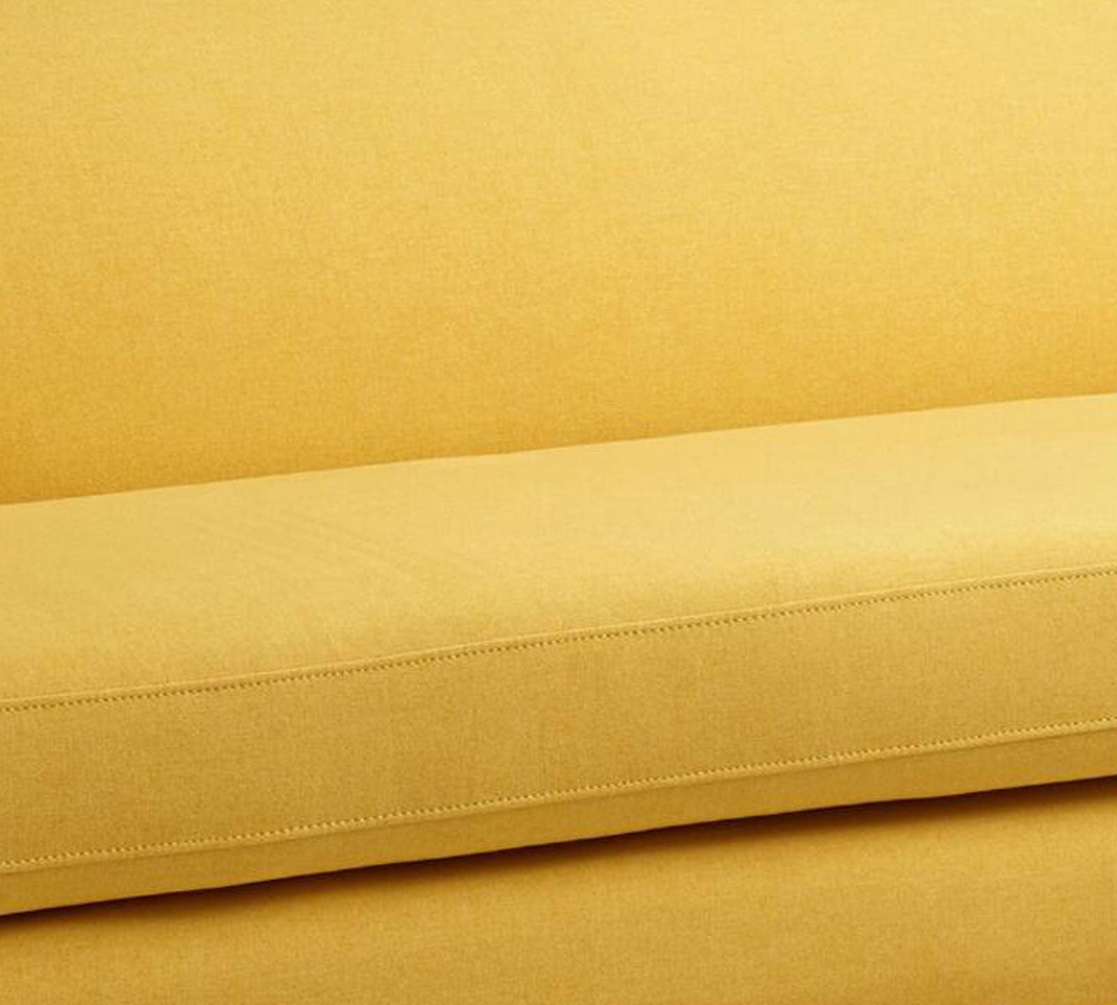 Leatherette Sofa in Wooden Legs Base Cushioned -